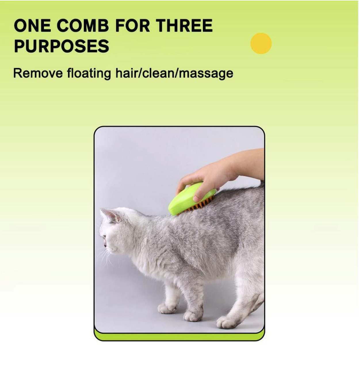 Cat Brush with Steam: 3-in-1 Cat Grooming Tool - Steam Cleaner, Hair Removal, Detangling Brush for Ultimate Relaxation, Rechargeable, Safe, High-Quality Silicone - Treat Your Pet to Spa Comfort Today!